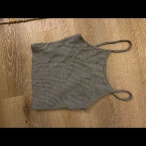 Grey brandy melville crop top